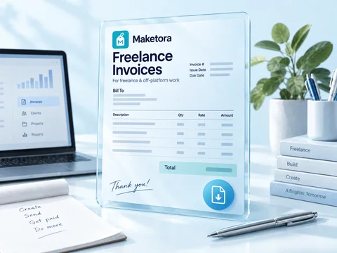 Illustrative Freelance Invoices app preview