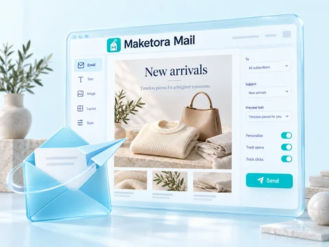 Illustrative Maketora Mail app preview